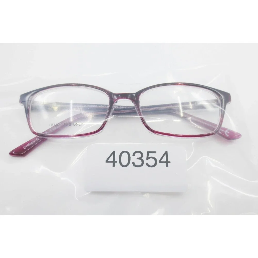 FGX KP3000 Berry Purple Rectangular Eyeglasses Frames 49-16-135 TG0721